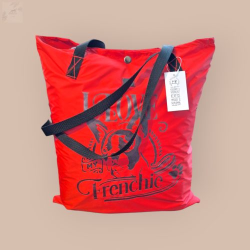 Francia Bulldog Shopper táska piros